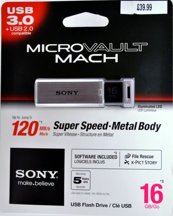 UserBenchmark: Sony Micro Vault Mach USB 3.0 16GB USM16GQ